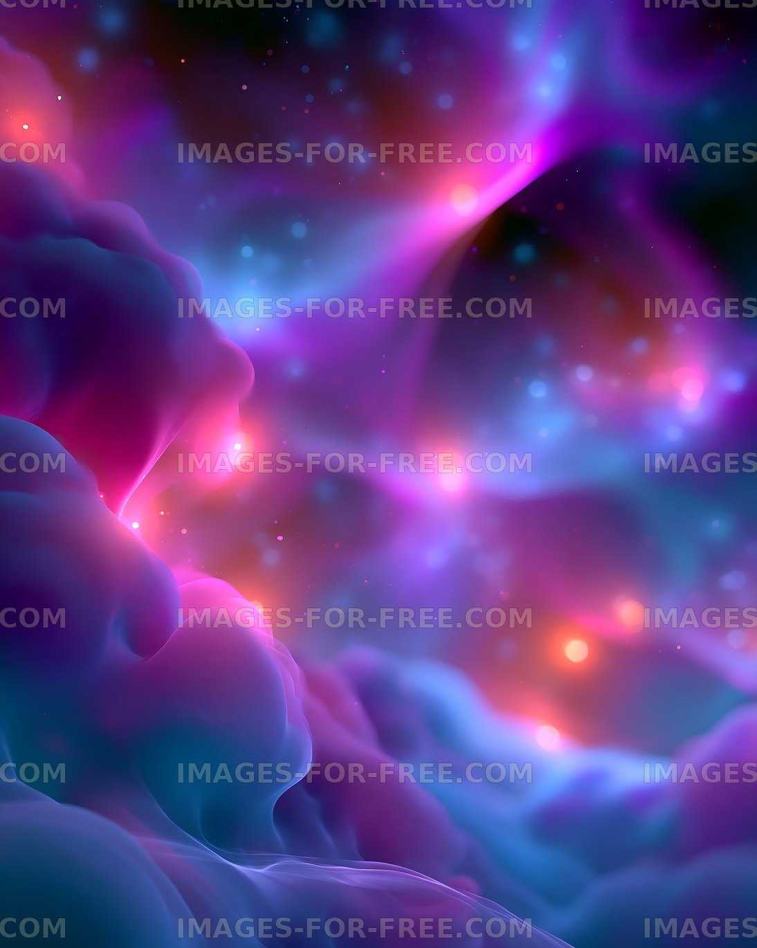 Colorful abstract cosmic background with bright lights