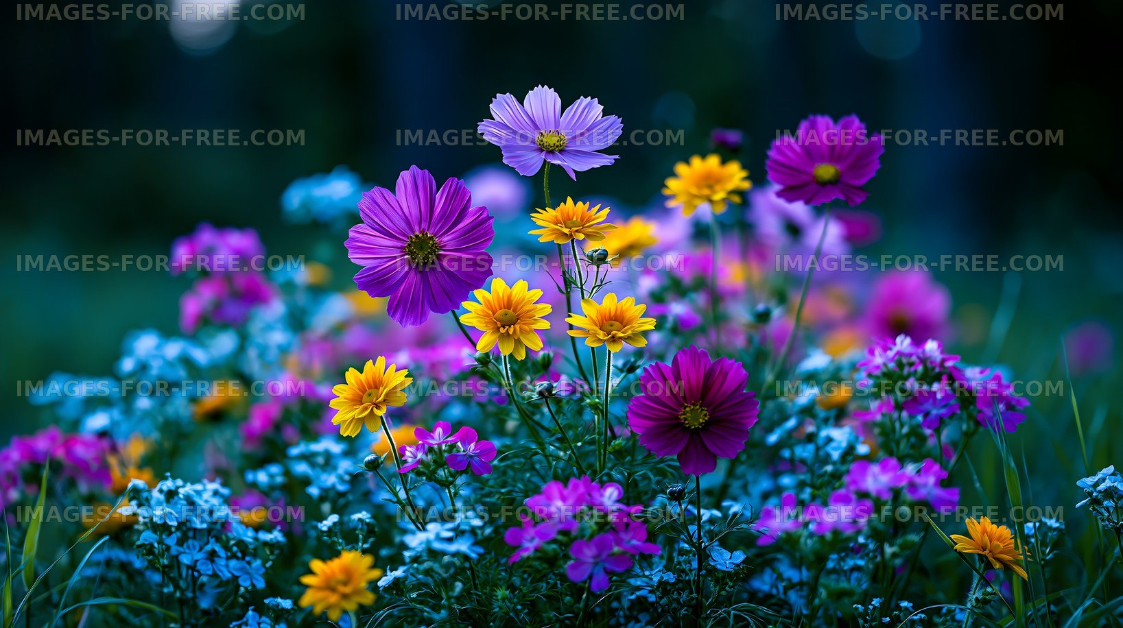 Colorful flowers in bloom in a garden setting
