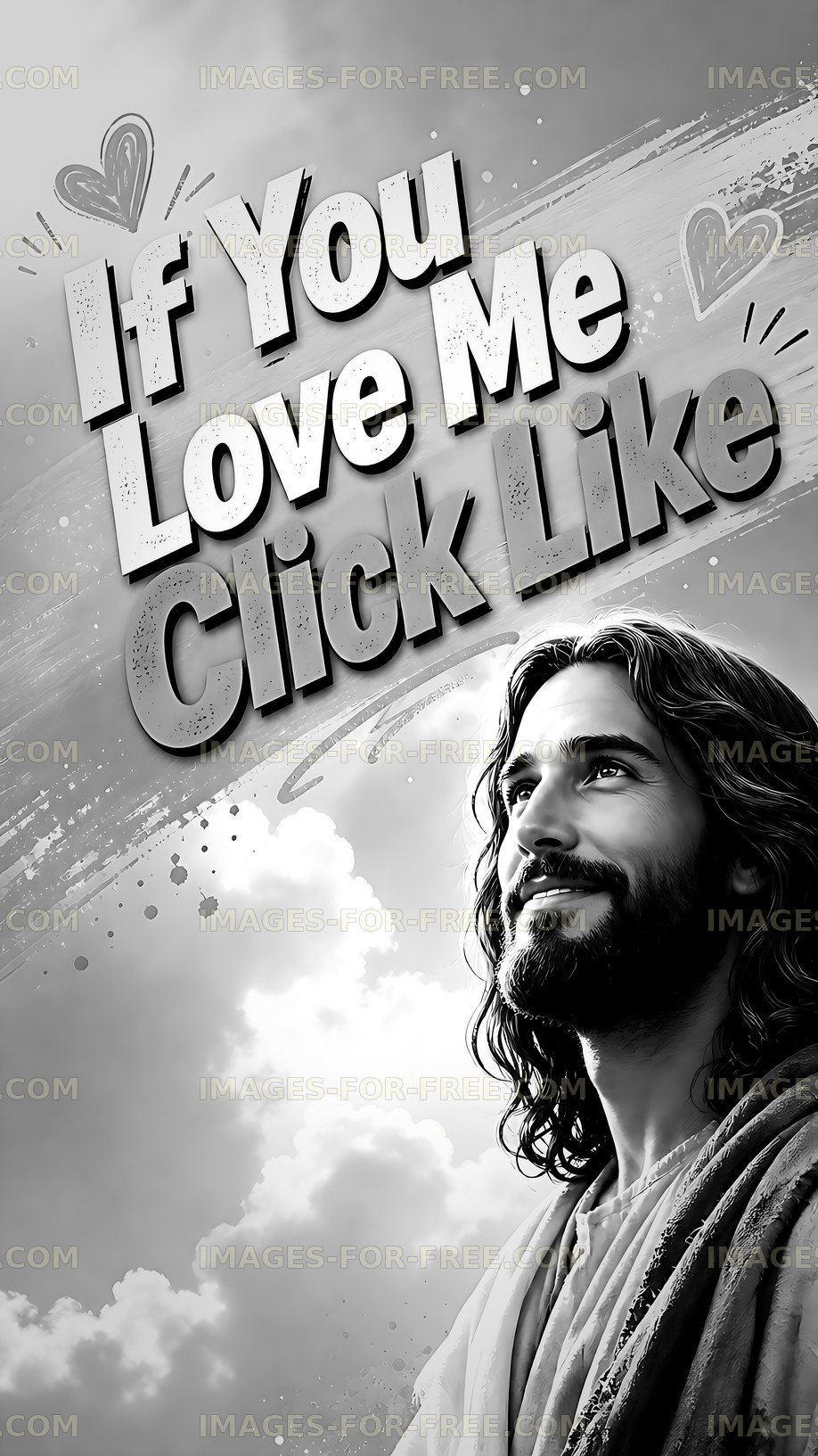 Inspirational message and image of a smiling figure