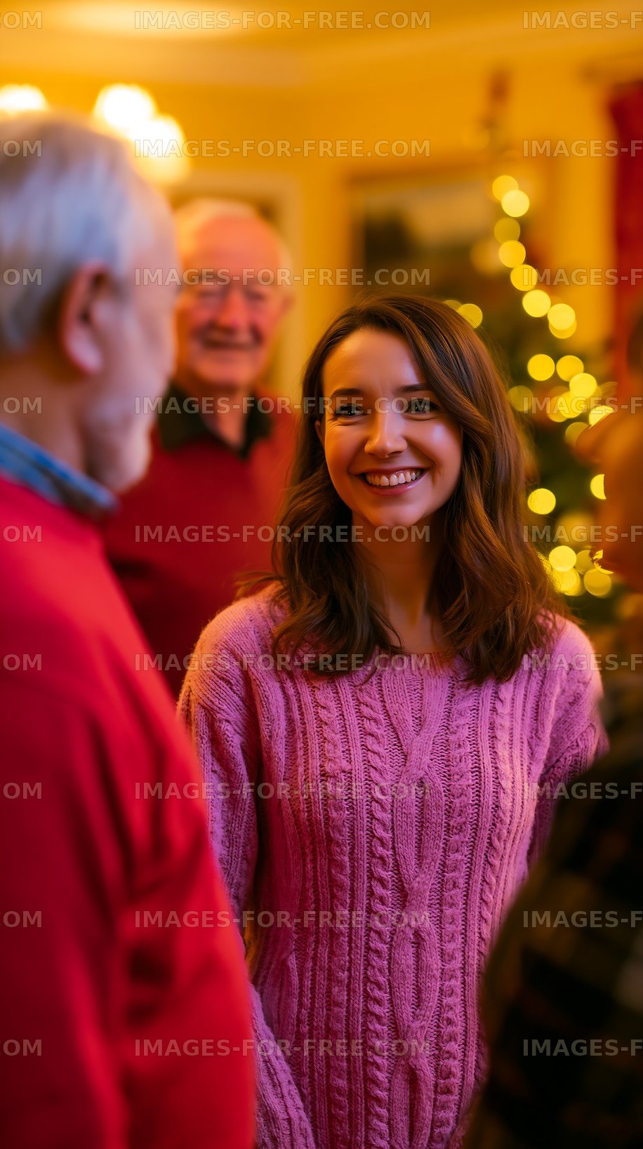 Gathering with friends during Christmas celebration