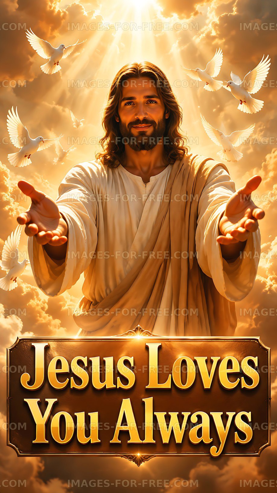 Jesus offers love and peace to everyone