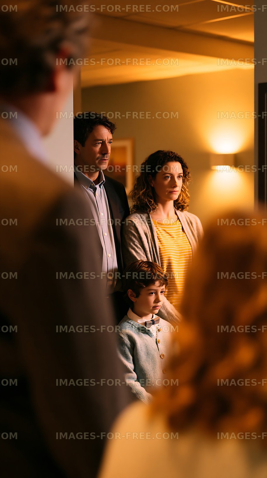 Family gathering in a cozy indoor setting