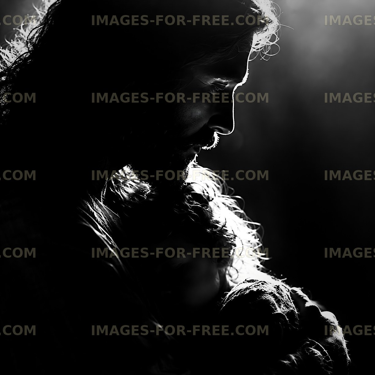 Father holding child in silhouette