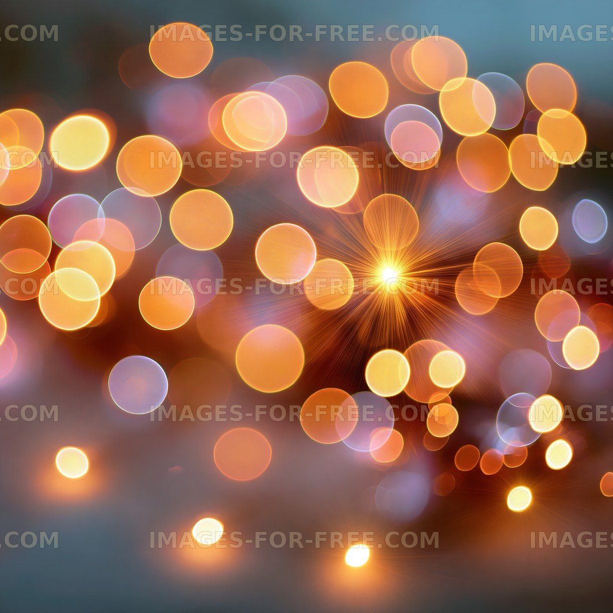 Warm glow of bokeh lights during festive celebration