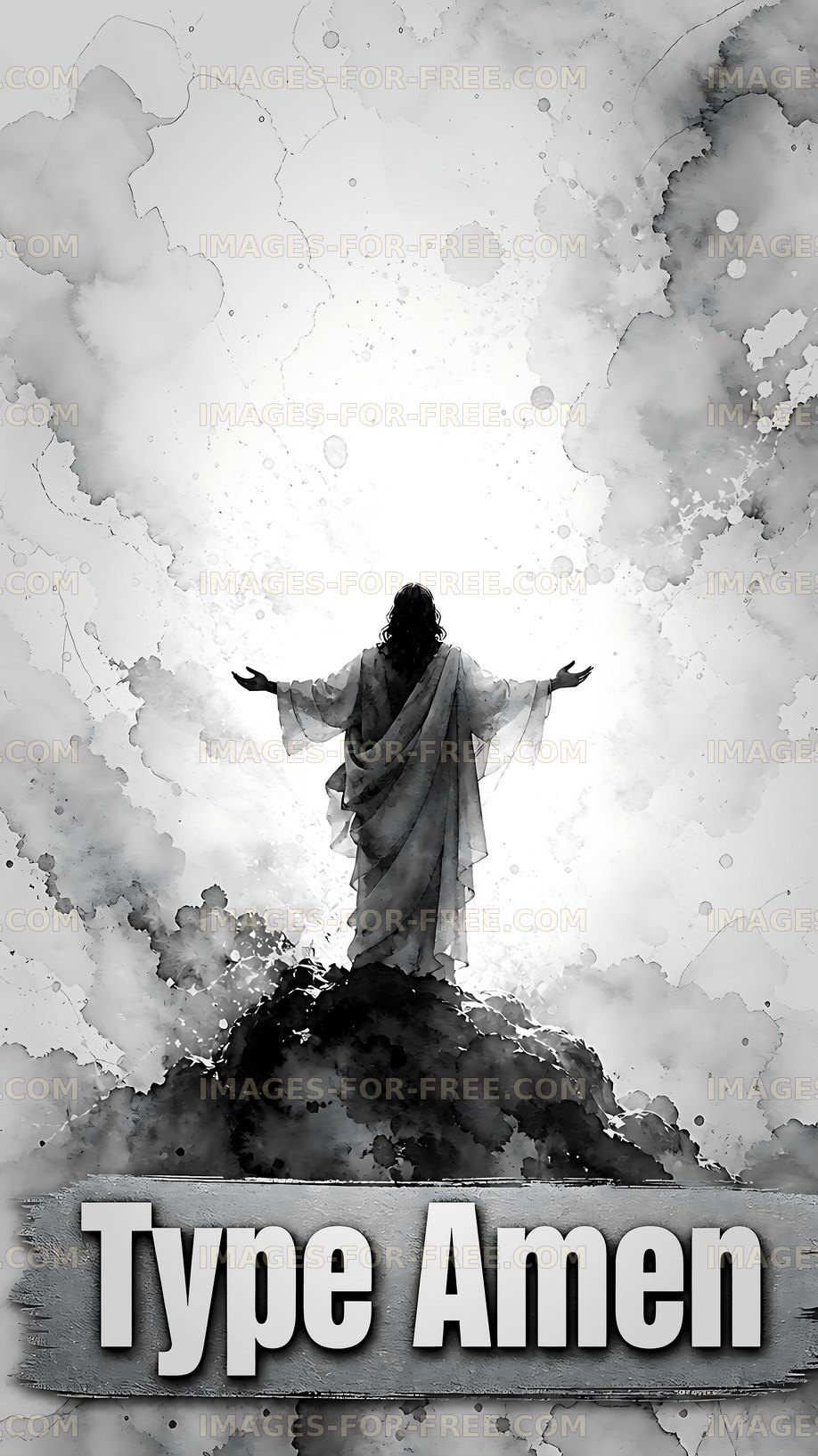Silhouette of figure with arms raised against light backdrop