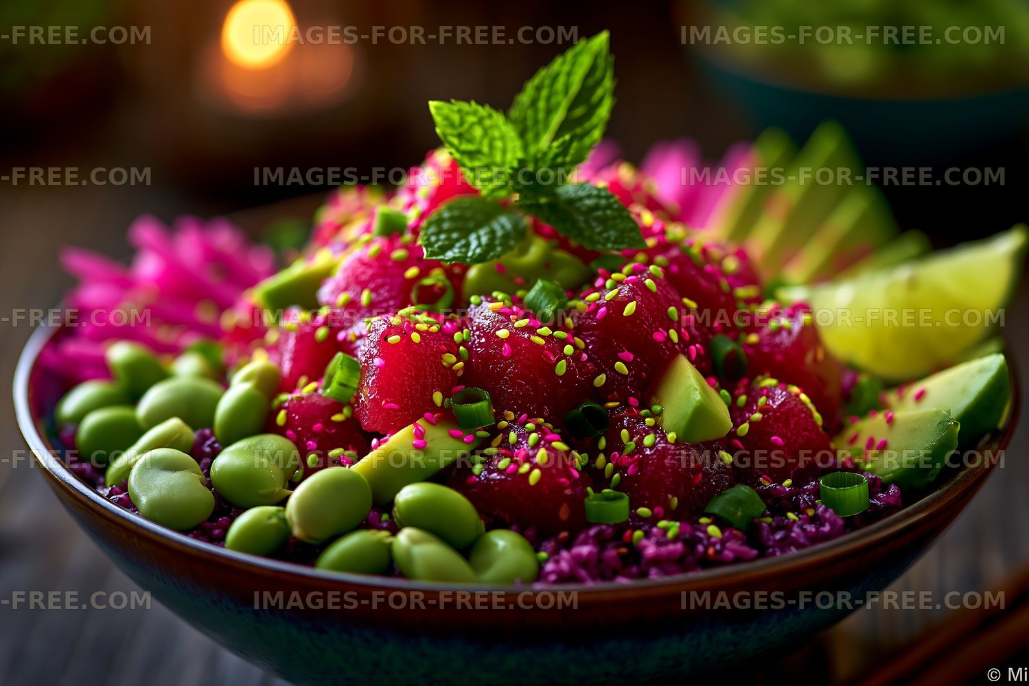 Fresh fruit salad with vibrant colors served in a bowl