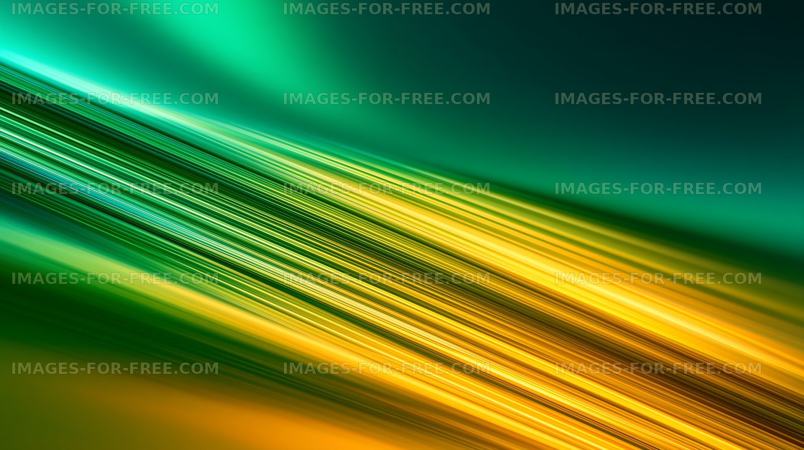 Colorful abstract lines in green, yellow, and blue tones