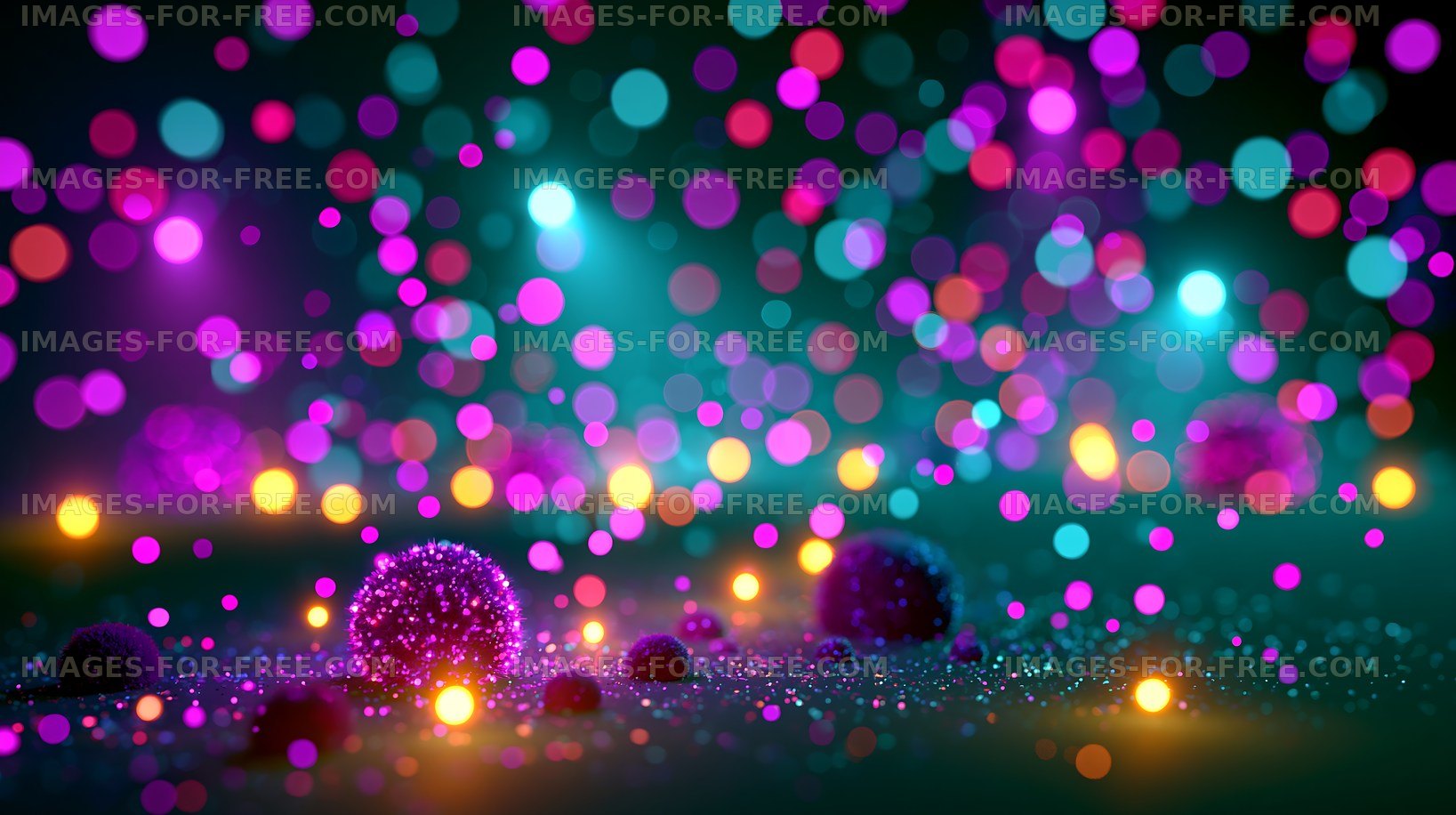 Colorful lights create vibrant atmosphere at a night event
