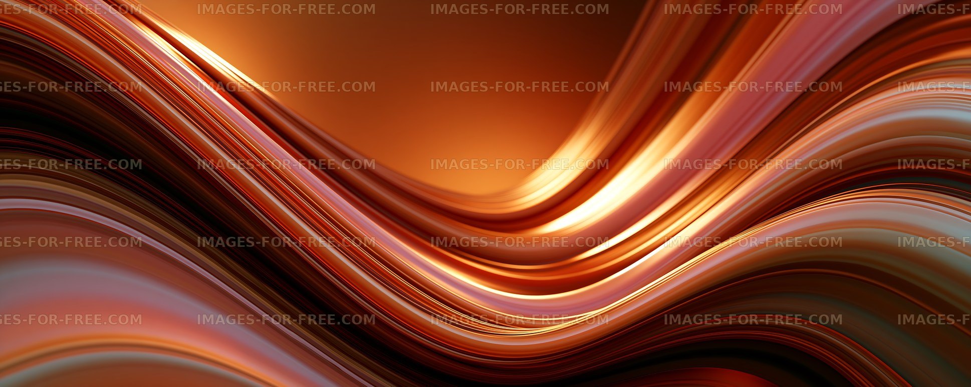 Abstract waves in warm colors