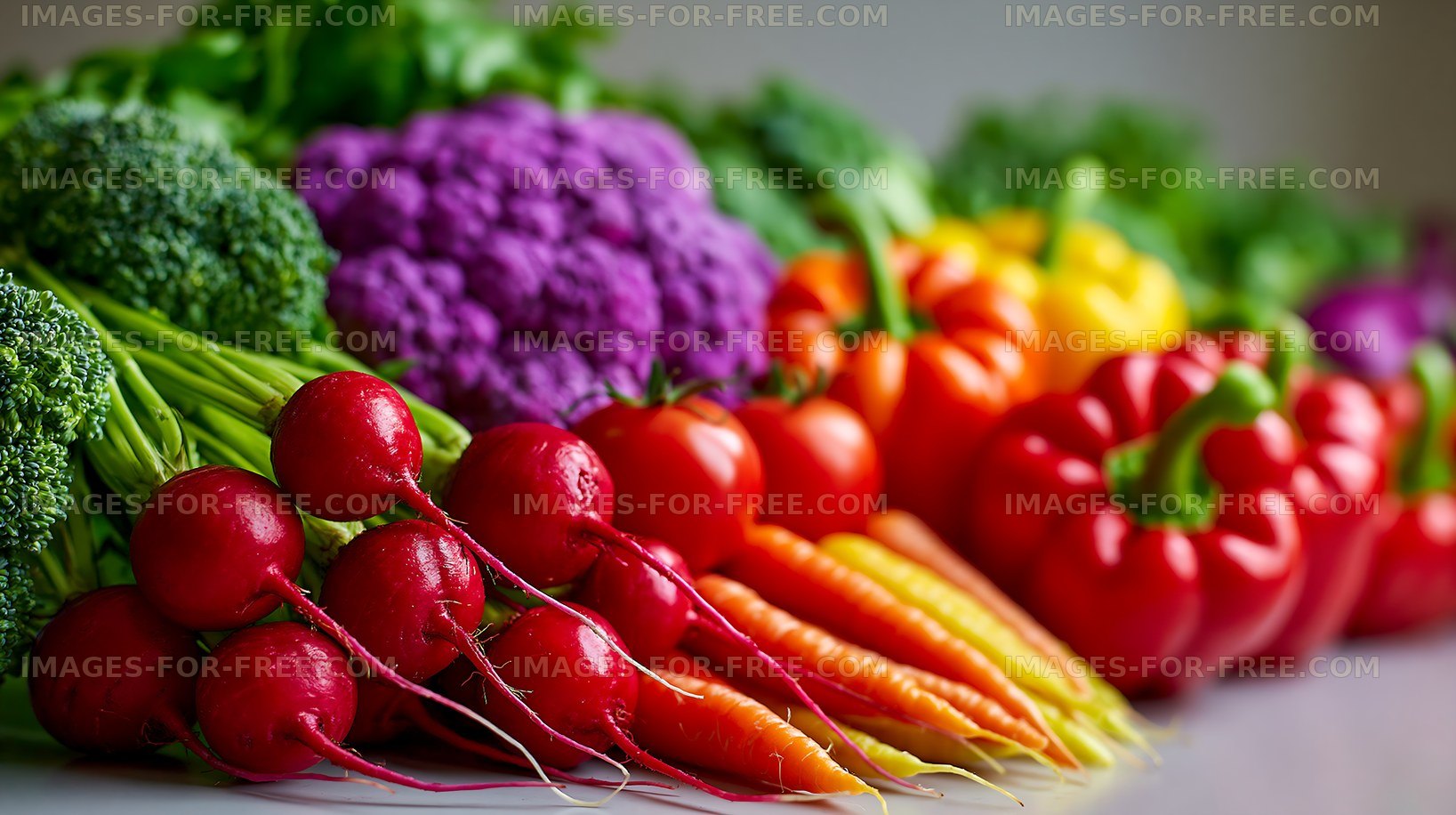 Fresh vegetables arranged on a table in a market setting