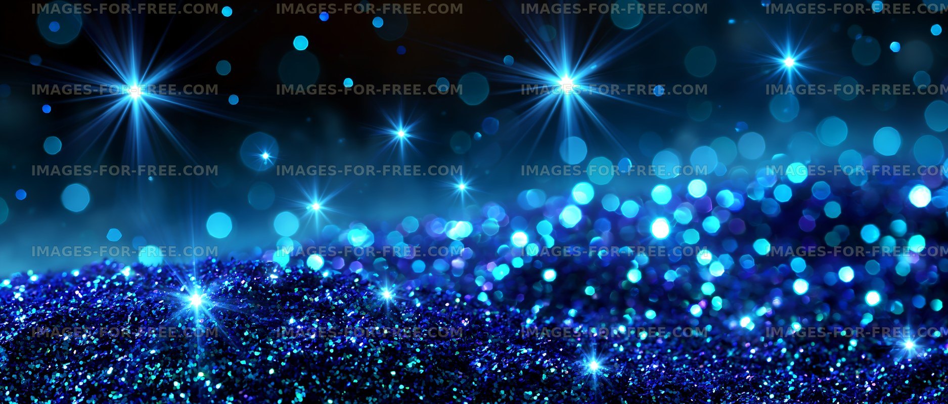 Shimmering blue glitter with light reflections