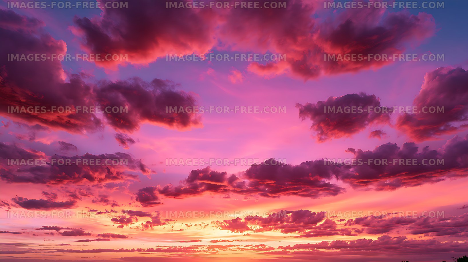 Colorful sky with clouds during sunset