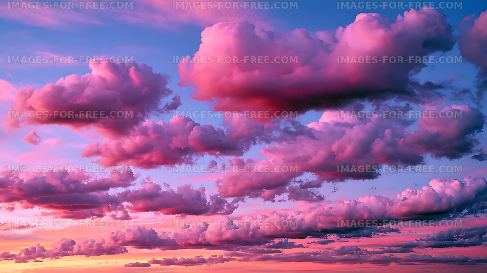 Colorful clouds in the sky during sunset