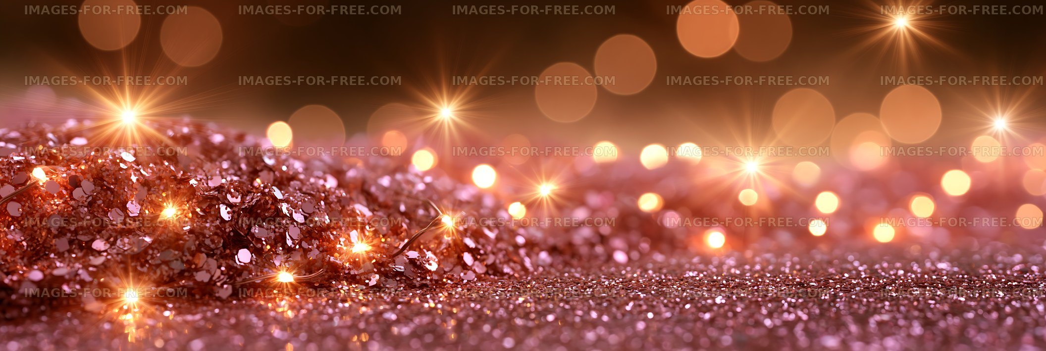 Bright glitter with soft lights in a festive setting