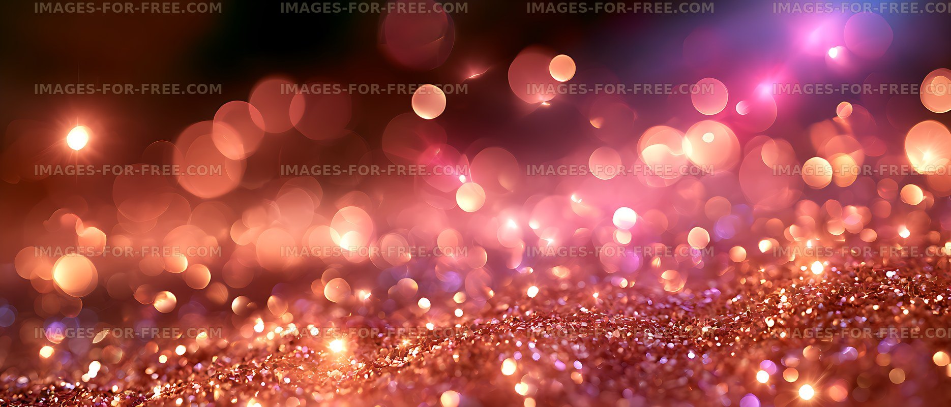 Abstract glowing bokeh lights and glittering texture