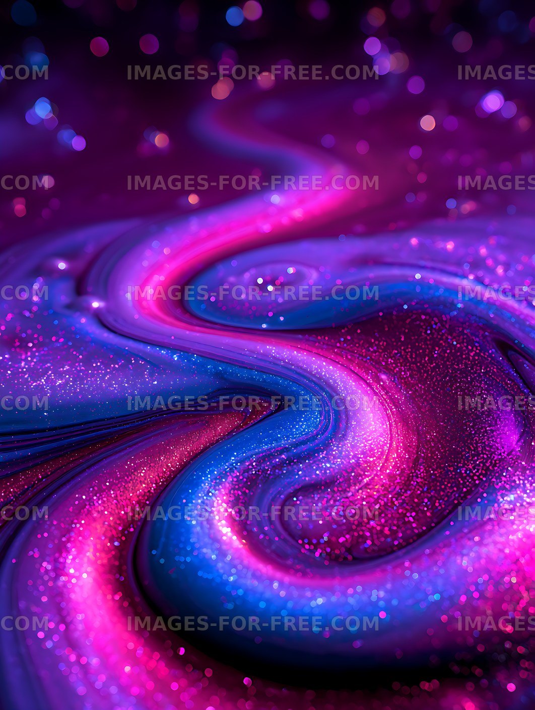 Vibrant abstract neon fluid waves