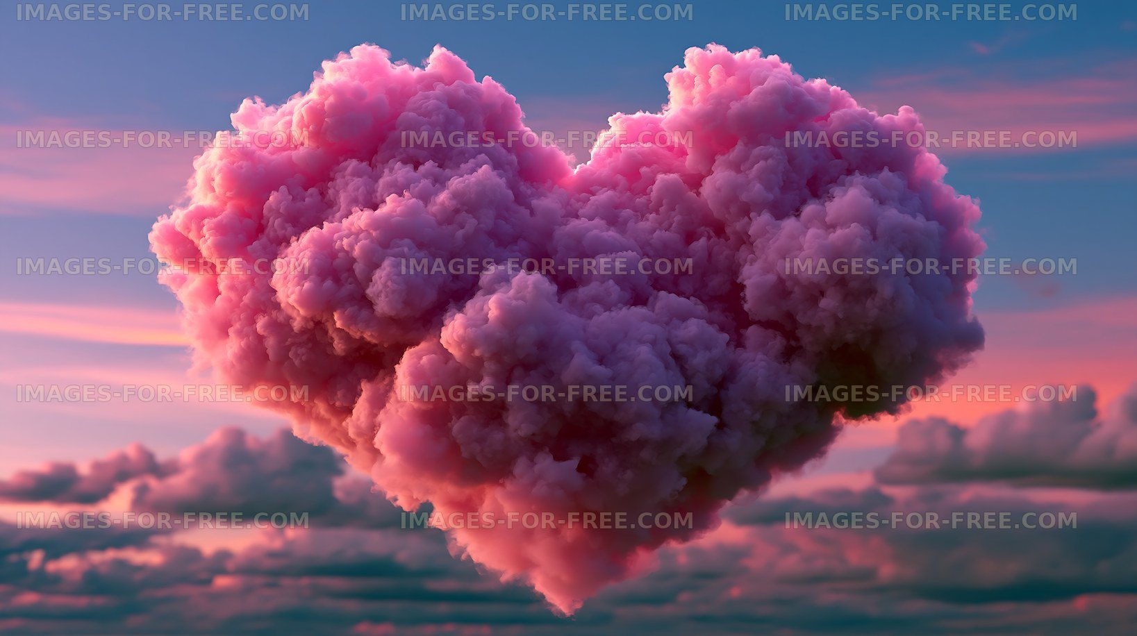 Pink and purple cloudscape at sunset
