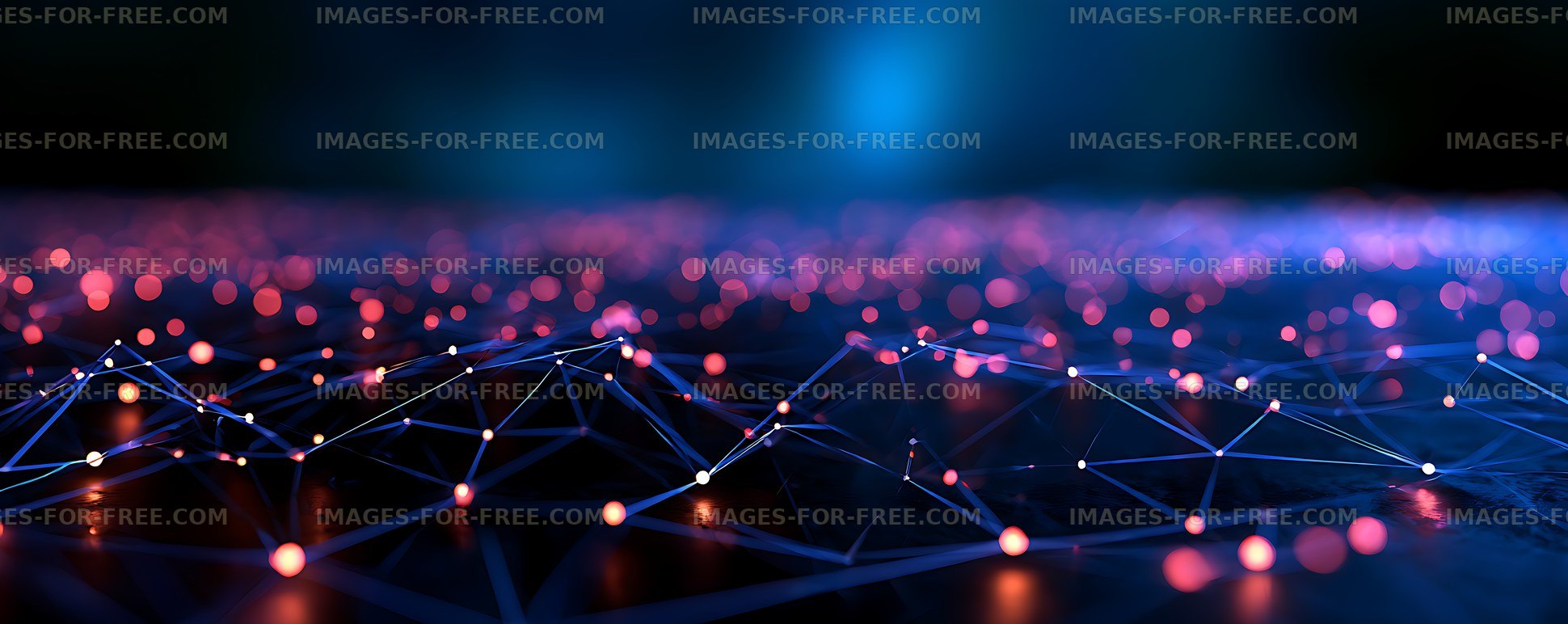 Glowing blue and pink abstract network background