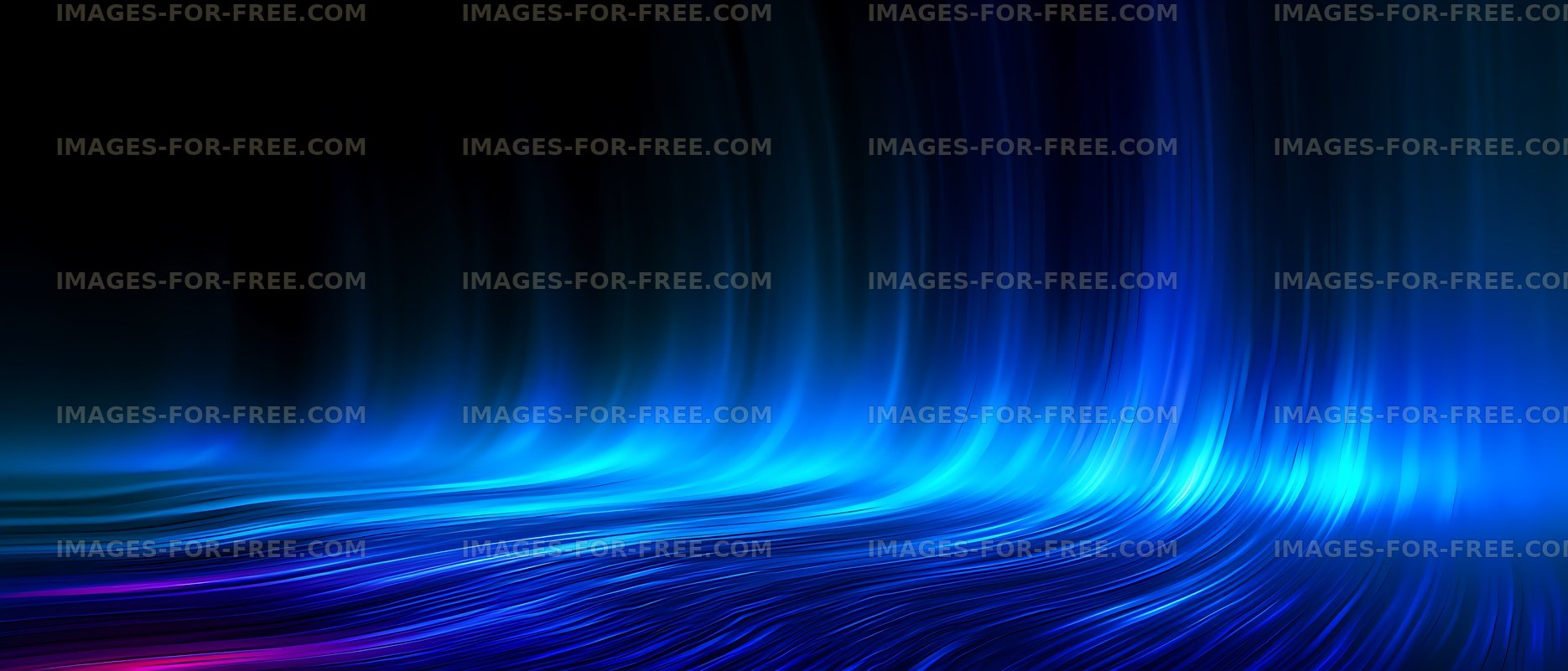 Luminous blue flowing lines on a dark abstract background