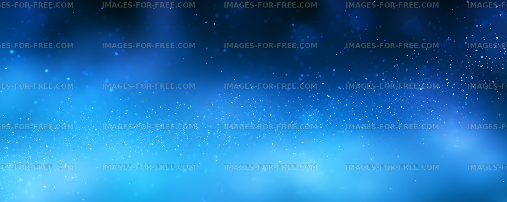 Blue light particle background with glowing bokeh