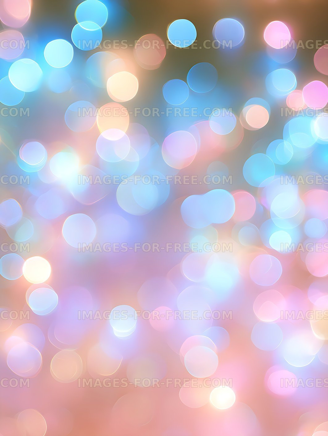 Soft pastel bokeh circles in colorful abstract background