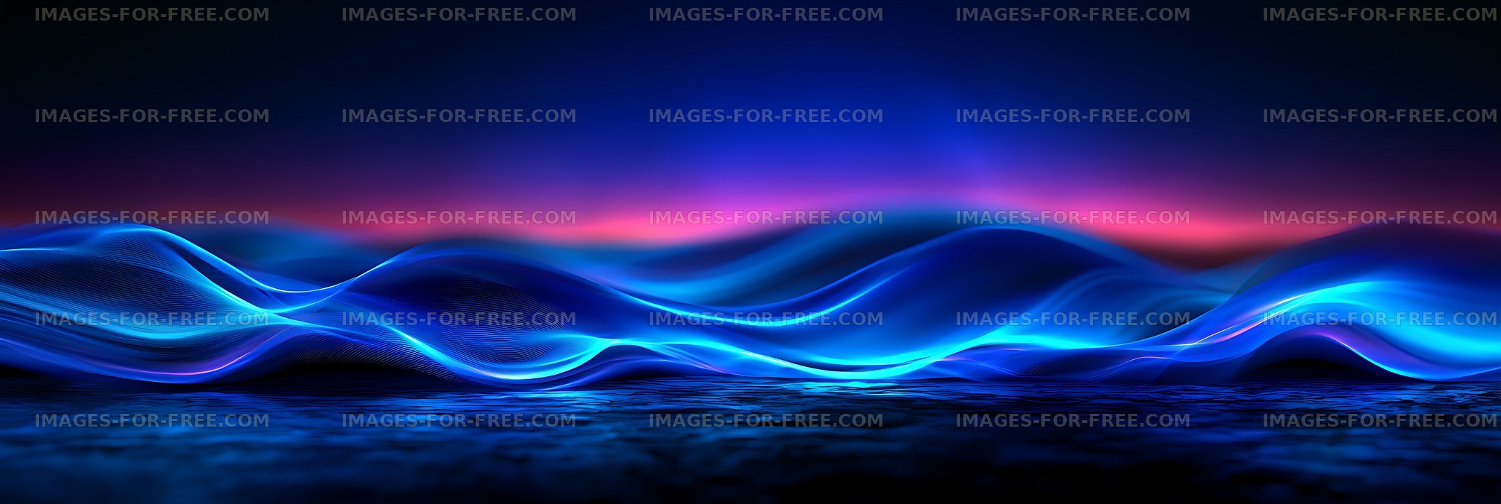 Glowing abstract waves in blue, pink, and purple