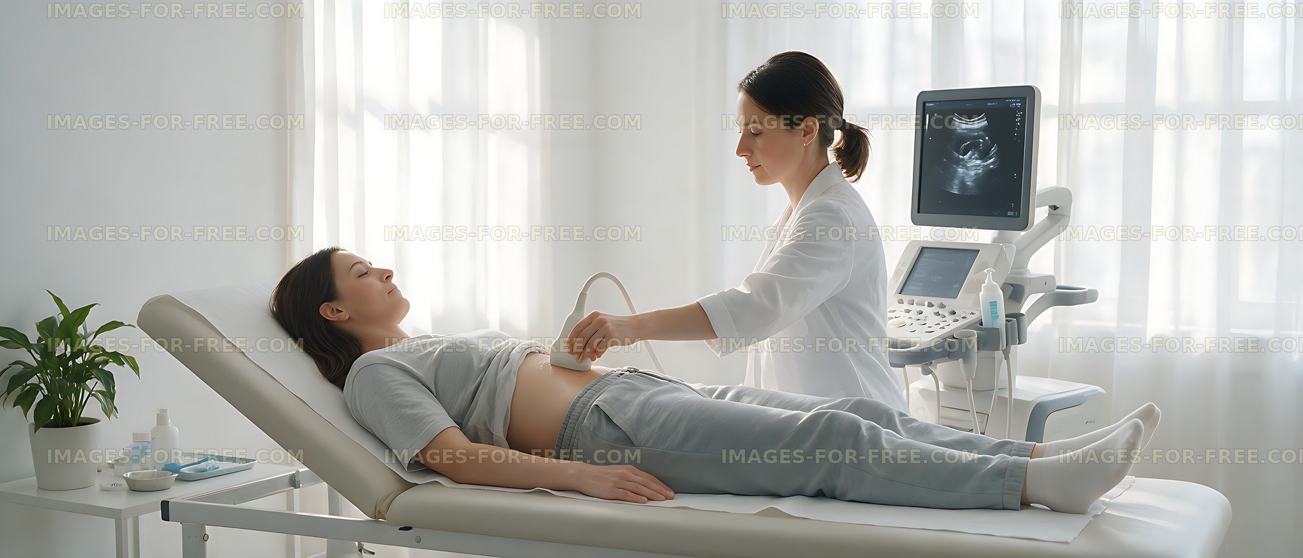 Sonographer Conducting an Ultrasound Examination