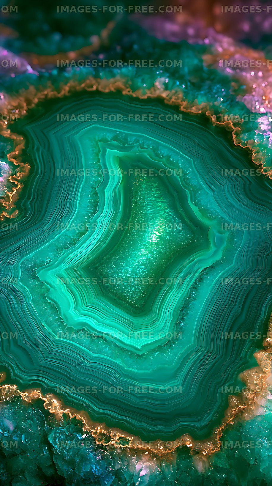 Luminous turquoise agate mineral texture