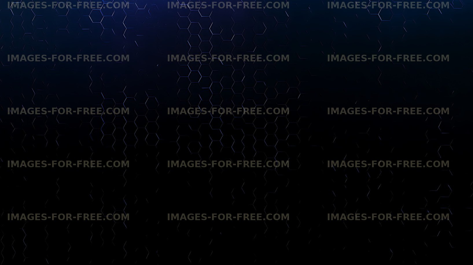 Abstract dark honeycomb pattern with blue highlights