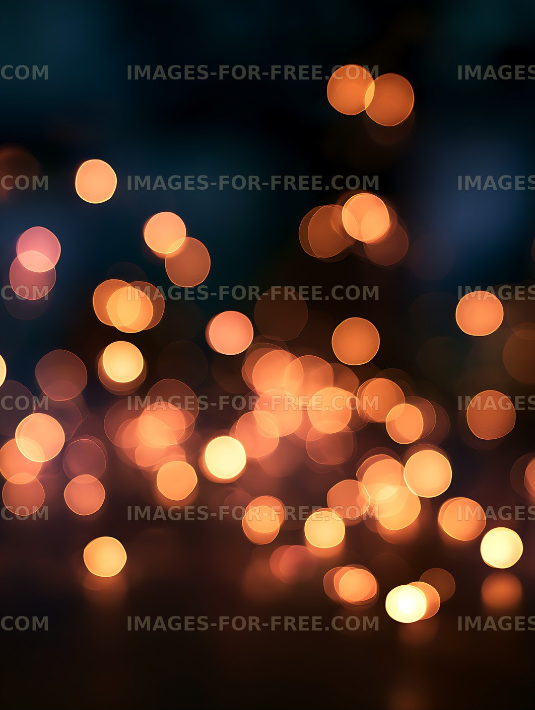 Abstract glowing orange bokeh light background
