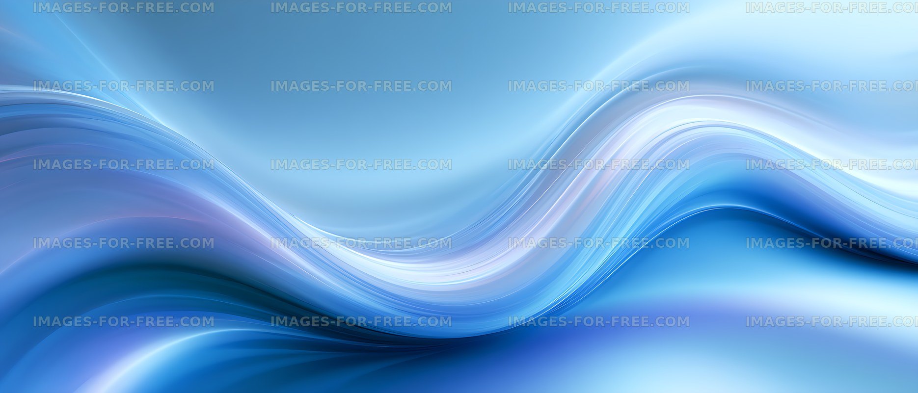 Luminous abstract blue wave pattern