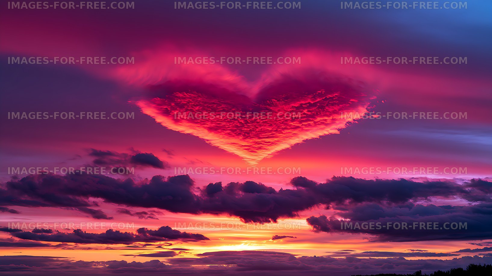 Colorful sunset over a dramatic cloudscape