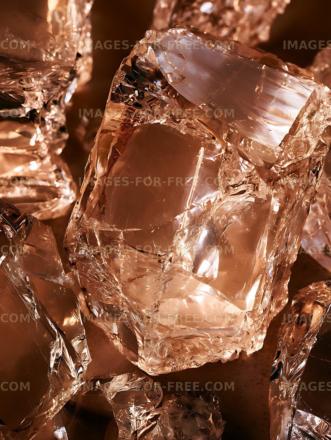Warm abstract crystalline texture