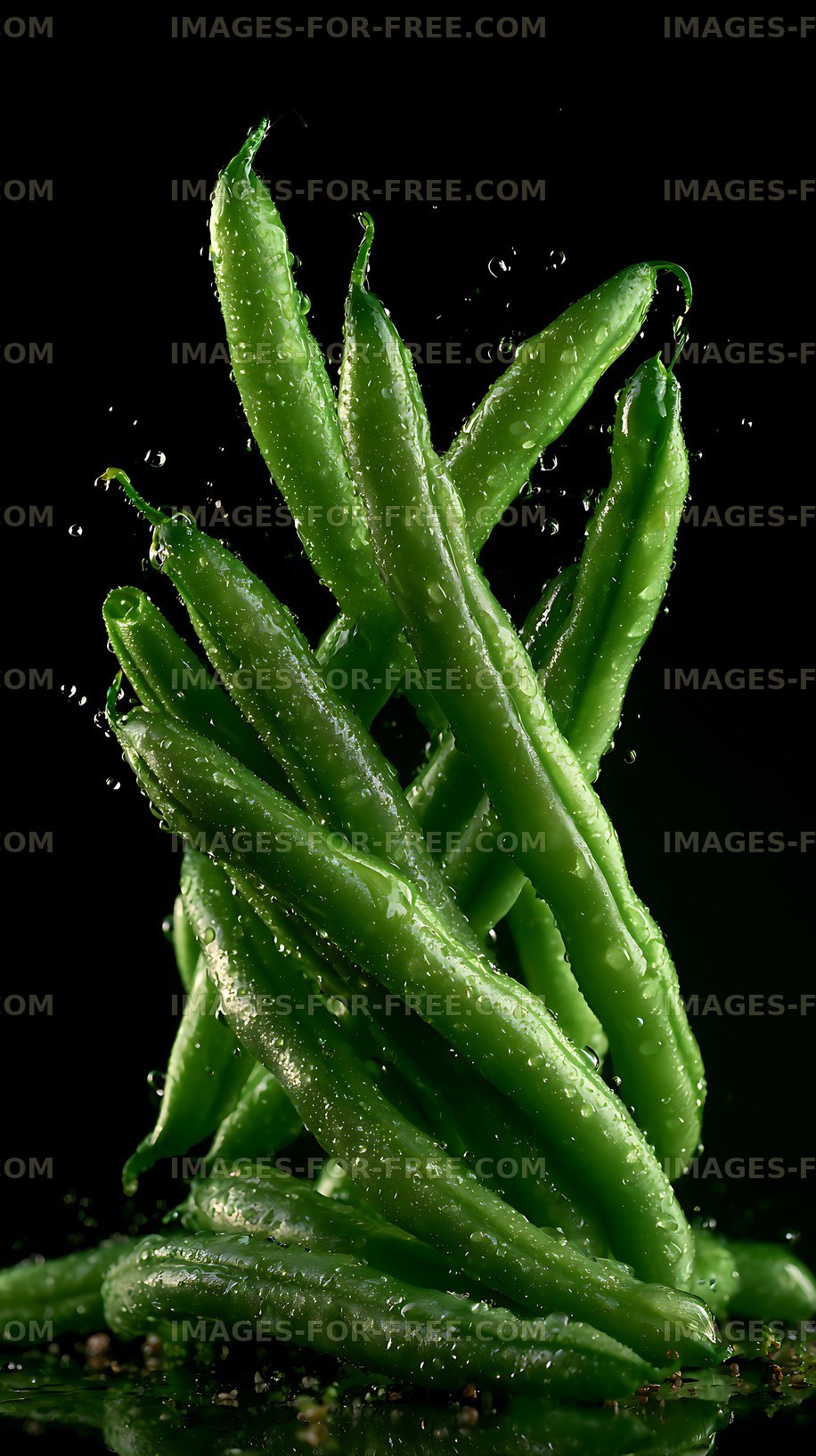 Wet aloe vera plant on a black background