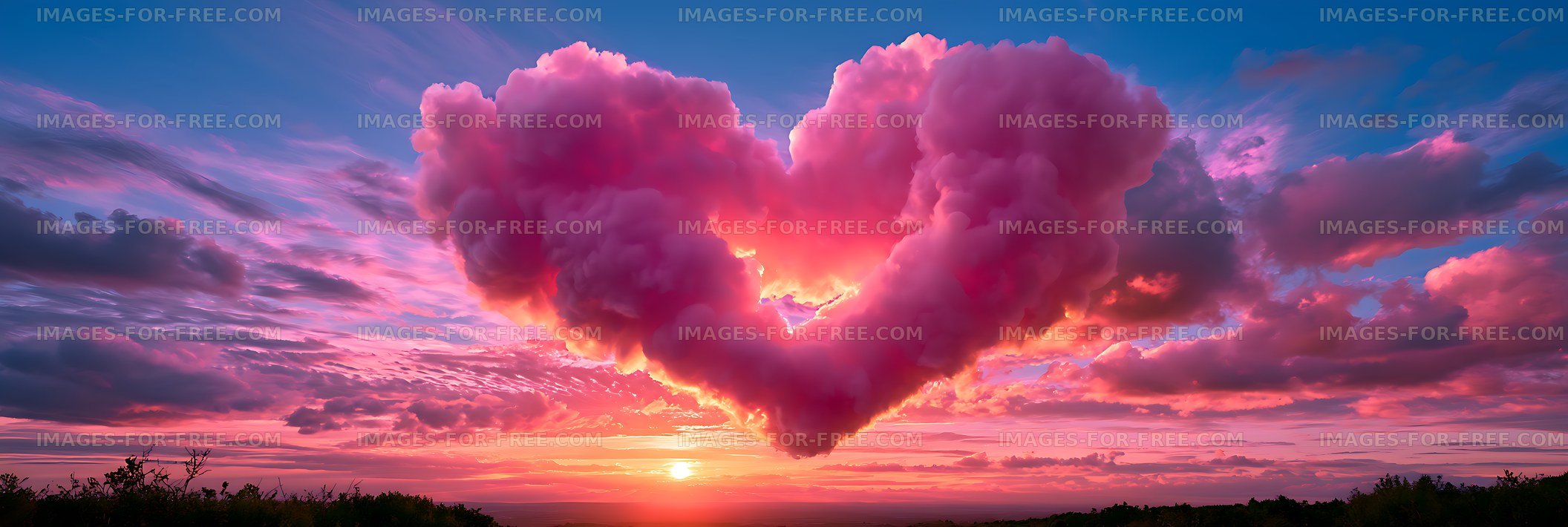 Vibrant sunset over a dramatic cloudscape
