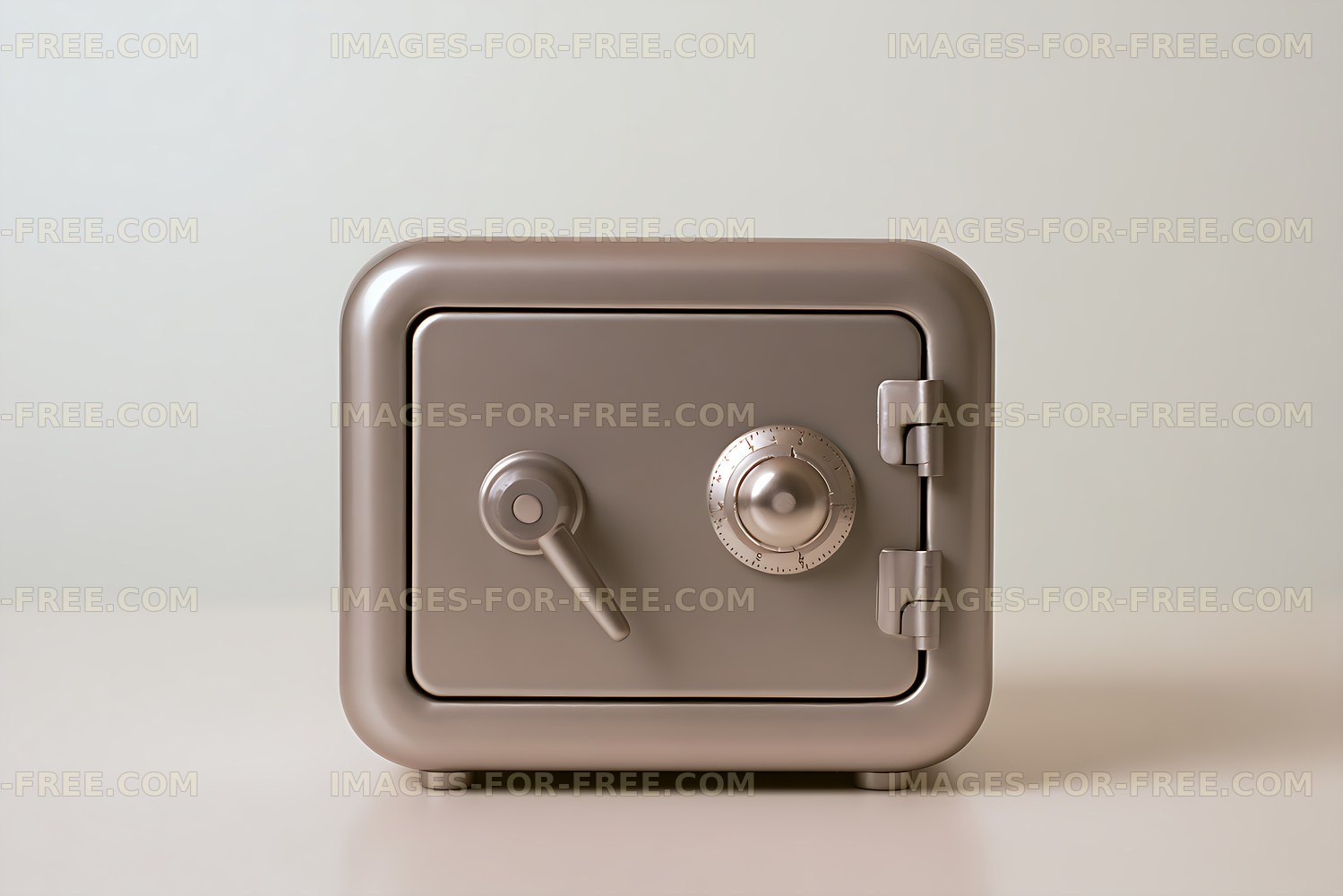 Minimal closed security safe with combination dial