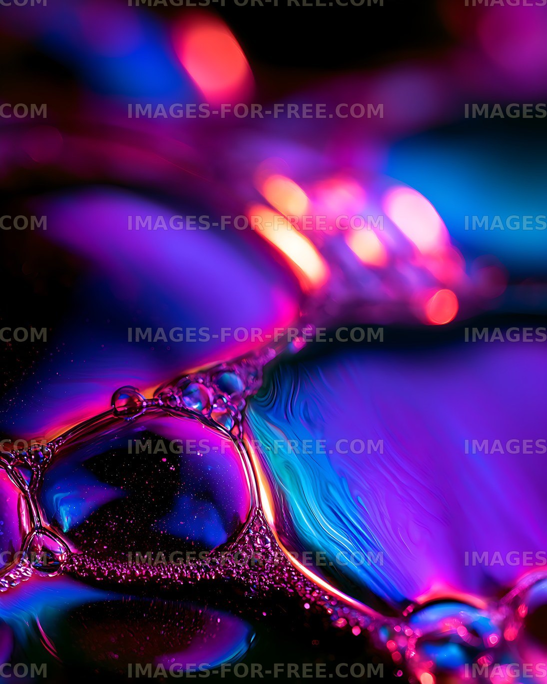 Vibrant abstract liquid splash in neon colors