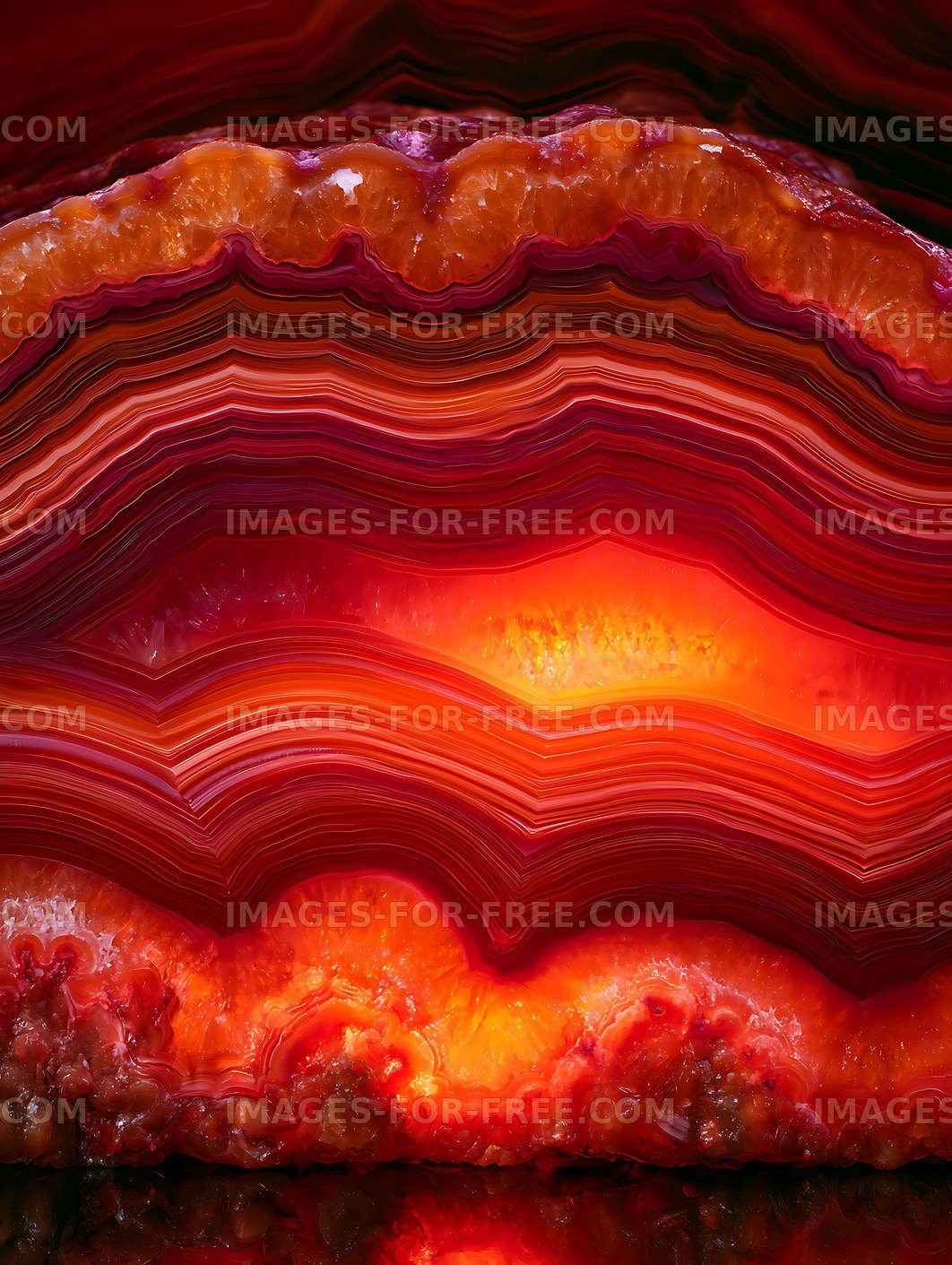 Vivid layered agate mineral abstract