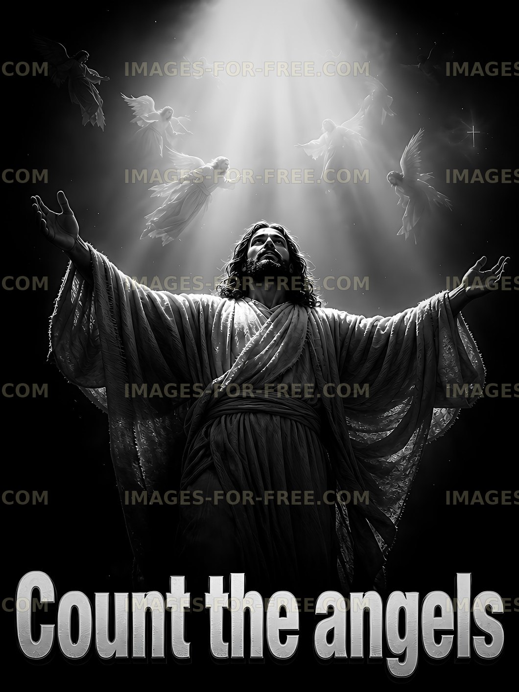 Count the angels in the light of a heavenly scene