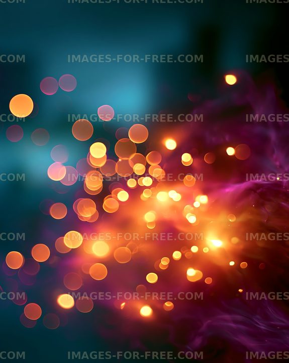 Colorful bokeh lights on a dark background