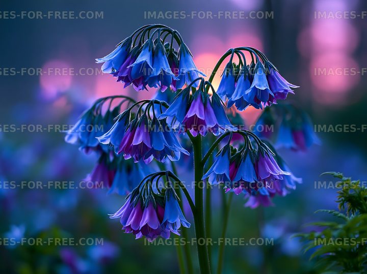 Colorful flowers blooming in a garden during sunset