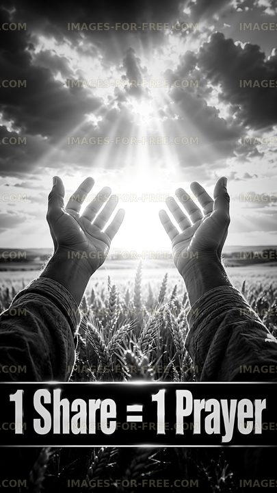 Hands raised towards the sunlight in a field