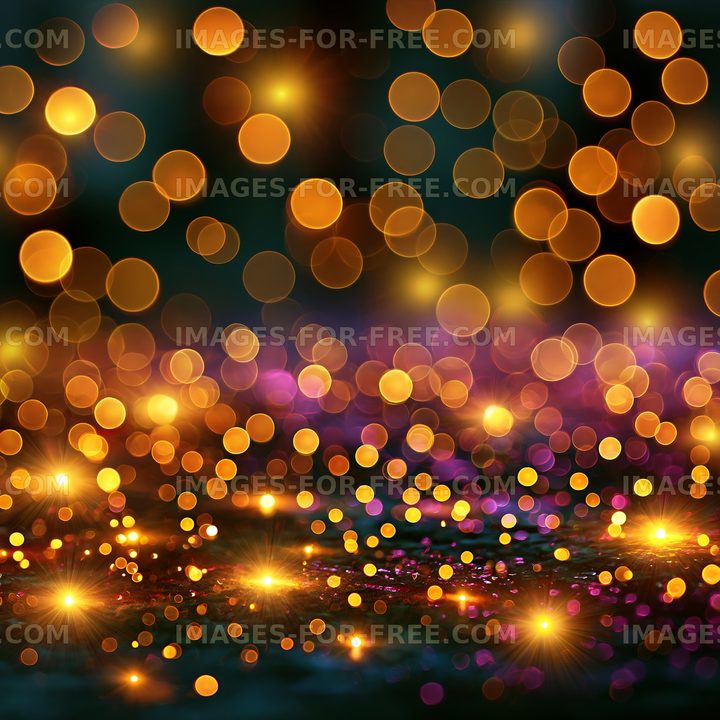 Colorful bokeh lights creating a festive atmosphere