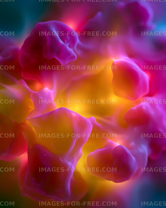 Colorful abstract flower shape with vibrant hues