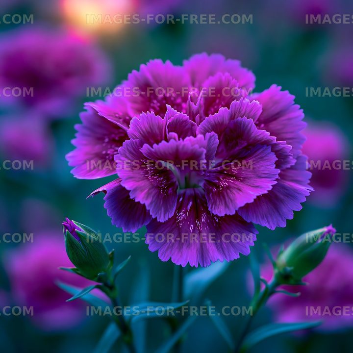 Purple flower blooming in a garden during spring