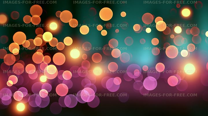 Colorful bokeh lights creating a vibrant background scene