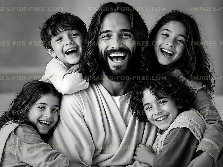 Happy moments shared between a man and children