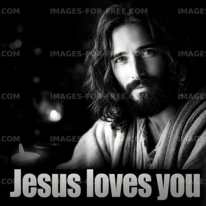 Man with long hair and beard expressing love