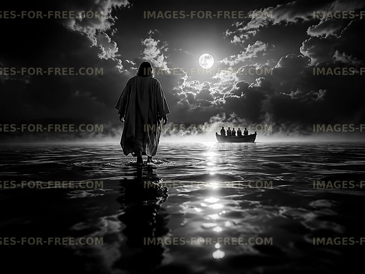 Walking on water under a full moon