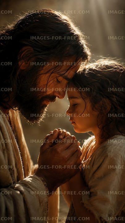 Father and daughter sharing a moment of connection